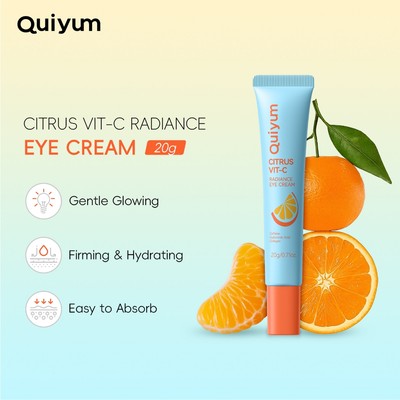 Kem dưỡng mắt rạng rỡ QUIYUM Citrus Vitamin C - Giảm quầng thâm, bọng mắt & Hydrate