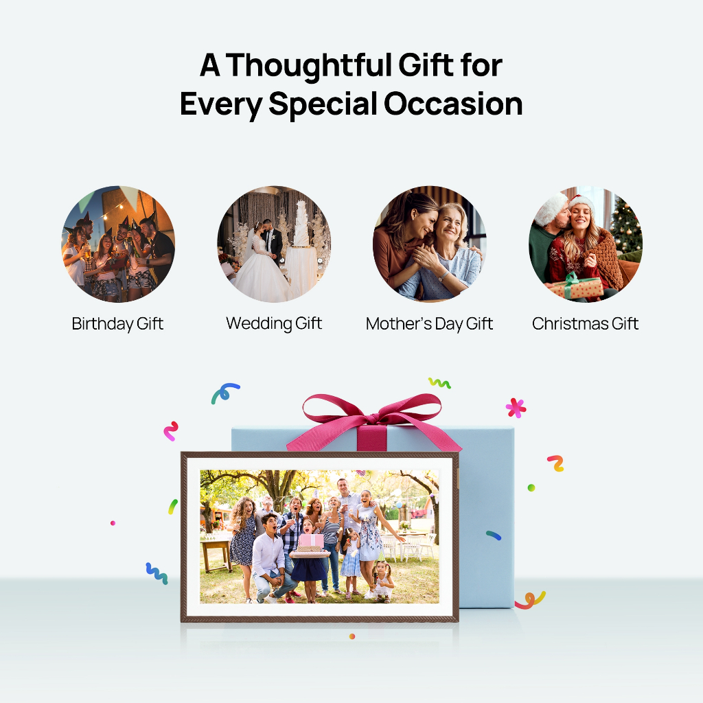 [MỚI] Khung ảnh kỹ thuật số WiFi Arzopa 15.6 "Màn hình cảm ứng FHD 1080P, lưu trữ 32GB, Chia sẻ ảnh / Video không dây, Slideshow, Quà tặng gia đình – Hỗ trợ ứng dụng ARZOPA D15 & Ứng dụng Frameo P156W | BigBuy360 - bigbuy360.vn