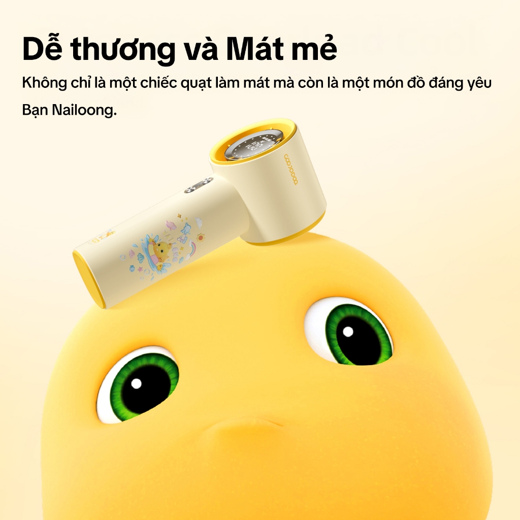 GOOJODOQ x nailoong  GFS001 4000 mAh Turbo Jet Mini Quạt Sạc Tốc Độ Cao Cầm Tay Di Động Gió Mạnh 100 Gear | BigBuy360 - bigbuy360.vn