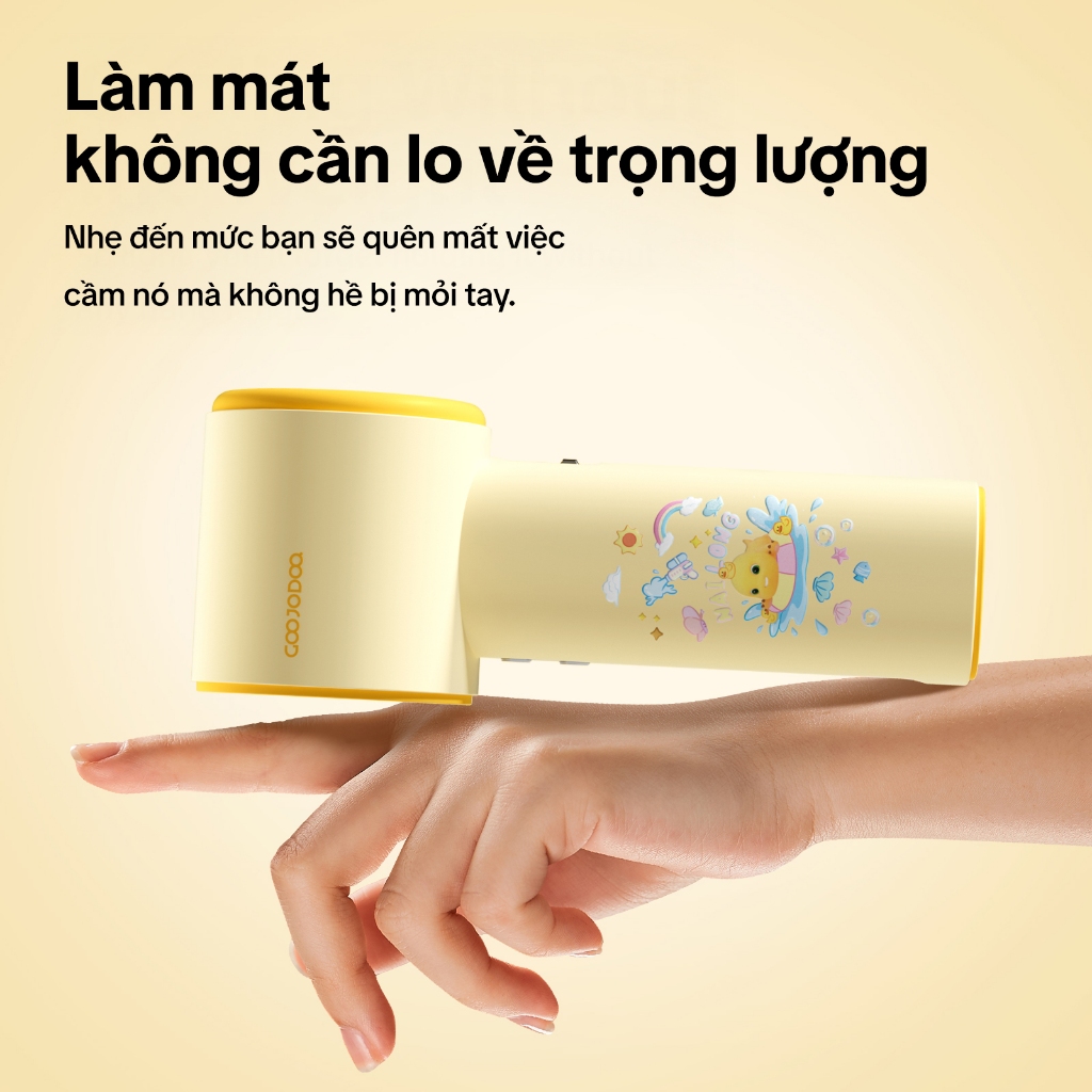 GOOJODOQ x nailoong  GFS001 4000 mAh Turbo Jet Mini Quạt Sạc Tốc Độ Cao Cầm Tay Di Động Gió Mạnh 100 Gear | BigBuy360 - bigbuy360.vn