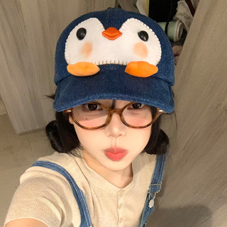  Mũ bóng chày nữ cao bồi với họa tiết hoạt hình chim cánh cụt đáng yêu mềm mại phù hợp cho thời trang hàng ngày hoặc du lịch 