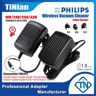  Bộ sạc bộ đổi nguồn 18V 19V 24V 25V 0.5A 500mA 33V 0.38A cho PHILIPS FC6162 FC6401 FC6404 FC6167 FC6168 FC6172 FC8800 Máy hút bụi không dây 