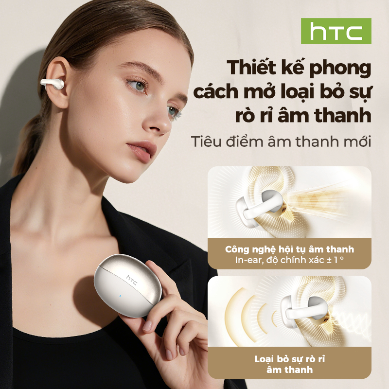 Bảo hành một năm HTC NE56 AI Dịch thuật thời gian thực Tai nghe BluetoothTWS Bluetooth 6.0 Chất lượng âm thanh HiFi IPX5 Tai nghe không dây chống nước | BigBuy360 - bigbuy360.vn