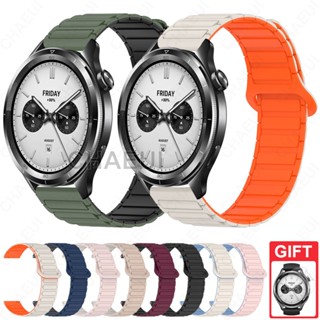  Vòng đeo tay silicon Dây đeo từ tính Phụ kiện dây đeo đôi màu cho Xiaomi Watch S4   S3   2 Pro   S1 Active   S1 Pro   Mi Watch 