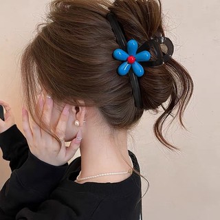 JOJO COCO 2025 - Kẹp Tóc Hoa Tươi Phong Cách Cá Mập, Phụ Kiện Tóc Tính Thức