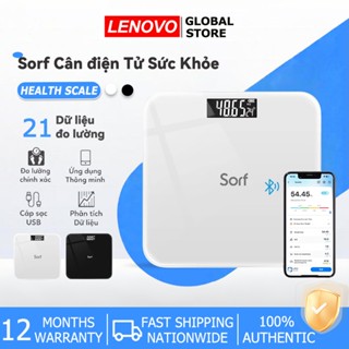 Cân sức khỏe điện Lenovo Sorf Đo thông minh 20 chỉ số cơ thể Ứng dụng kết nối Bluetooth Sạc USB