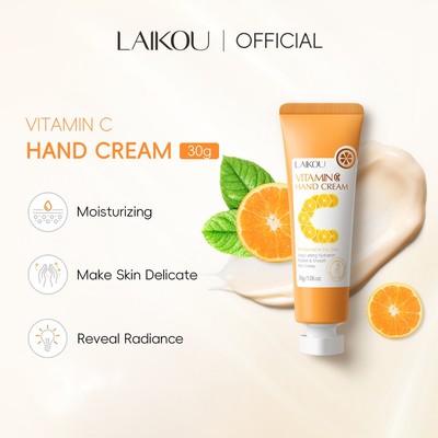 Kem dưỡng da tay làm sáng da LAIKOU Vitamin C 30g dành cho tay mềm và rạng rỡ không nhờn
