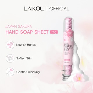 Xà phòng rửa tay làm sạch LAIKOU Japan Sakura 25g | Với Niacinamide & Vitamin C | Dưỡng ẩm & Di động 