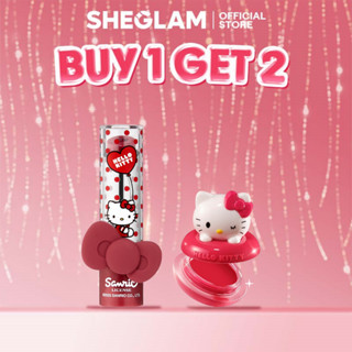 Hello Kitty | SHEGLAM Set 2 Son môi + Phấn má hồng
