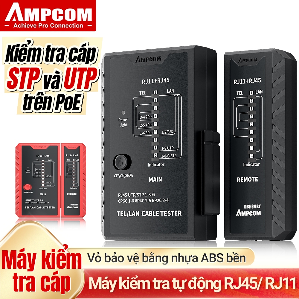 AMPCOM Bộ Kiểm Tra Dây Cáp Mạng Cập Nhật của AMPCOM Bộ Kiểm Tra Dây LAN Công Cụ Kiểm Tra Dây Cáp Mạn