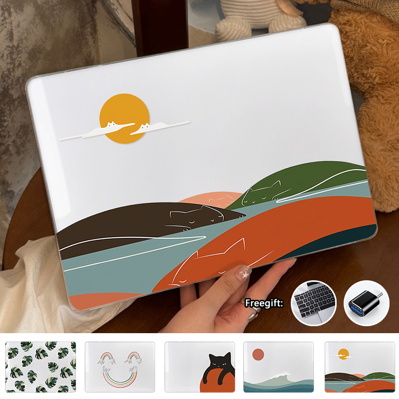 Ốp In Hình Kitty Ngộ nghĩnh Cho 2025 Macbook Air13 M4 A3240 Air15 M4 A3241 Pro14 M4 A3112 Air13 M2 A