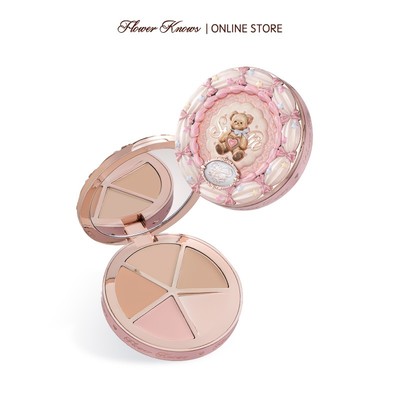 [LIVE] Flower Knows The Sweetie Bear Collection Bảng che khuyết điểm 4 màu 6.4g