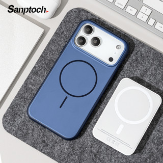 Ốp Điện Thoại Chống Sốc Từ Tính Sanptoch Matte Cho iPhone 17 16 Pro Max Mềm TPU Edge + Bìa Cứng Cho iPhone 17 Vỏ Bảo Vệ Quân Sự Thân Thiện Với Da Không Khí 
