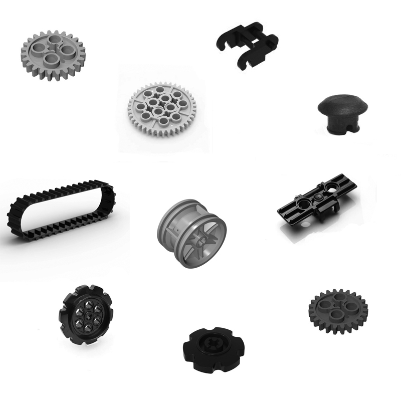 Moc Hạt Nhỏ Công Nghệ Phần Khối Xây Dựng EV3 Xe Tăng Bánh Xe Theo Dõi Chuỗi 3711 3873 57518 57520 56