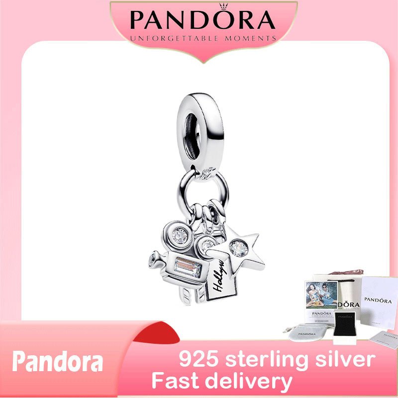 Trang sức bạc S925 biểu tượng Hollywood Dangle Charm - Quà tặng hoàn hảo cho sinh nhật