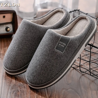  TZLDN Dép Cotton Nam Chống Trơn Trượt 2025 Phong Cách Mới Nhà Trong Nhà Dép Ấm Áp Nữ 