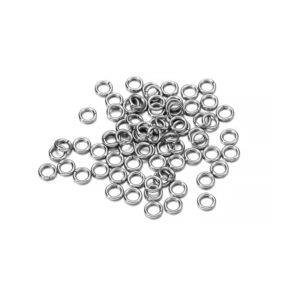 St.kunkka - 200 Cái/Lô Đầu Nối Vòng Thép Không Gỉ (4-10mm), Dành Cho DIY Trang Sức Và Phụ Kiện