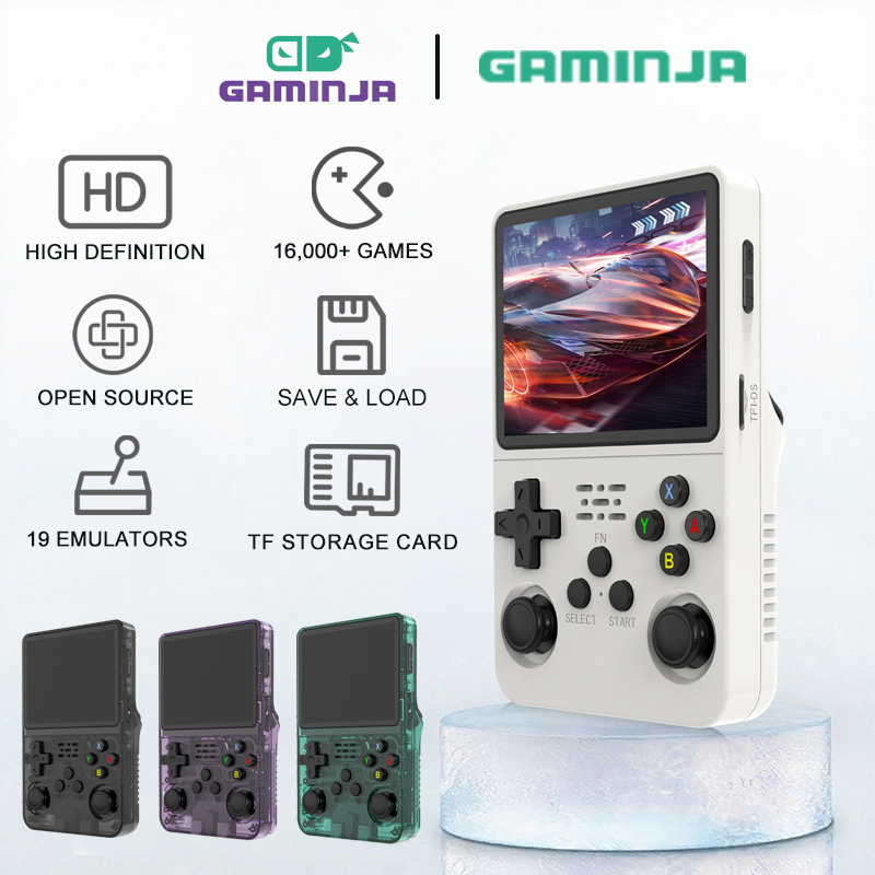 Gaminja Máy Chơi Game Cầm Tay Hệ Thống Kép 3.5 Inch Màn Hình Lớn R36s