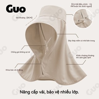  Mũ chống nắng nữ Zhao Lusi mùa hè 2025 - Vành lớn kèm khăn choàng bảo vệ tia UV lý tưởng cho chuyến đi biển và du lịch. 
