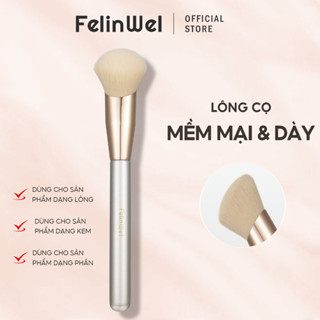 FelinWel - Cọ Má Hồng Đầu Vát Xéo Dùng để tán má hồng, lông cọ mềm mại & dày, sợi lông cao cấp, đa năng, êm ái và dịu nhẹ với làn da