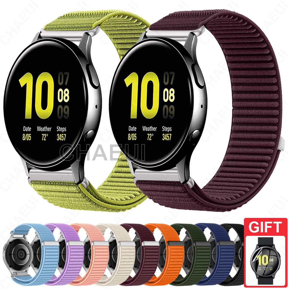 Dây bện Vòng tay dệt Vòng đeo tay Nylon Phụ kiện dây đeo cổ tay cho Galaxy Watch Active 2 44mm 40mm