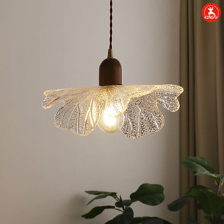  Đèn Chùm Ăn Cổ Điển Đèn Thả Trần Thủy Tinh Cổ Điển Thẩm Mỹ Đèn Treo Tường Bằng Gỗ Óc Chó Nhật Bản Cho Phòng Ăn Đảo Bếp Quán Cà Phê Phòng Khách Đầu Giường 