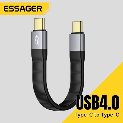 Essager PD 240W / 60W Super USB 4.0 / 3.1 Cáp Type-C sang Type-C đa năng 40Gpb Truyền tốc độ cao cho máy ảnh điện thoại HDD di động