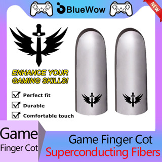 BlueWow 2026 Phong cách mới Hot [Thiên thần sa ngã] Chất liệu vải bạc Găng tay đeo tay chơi game Ngón tay cái cảm ứng (2 CÁI) Chống mồ hôi PUBG COD Call of duty Truyền thuyết di động trạng thái sinh tồn