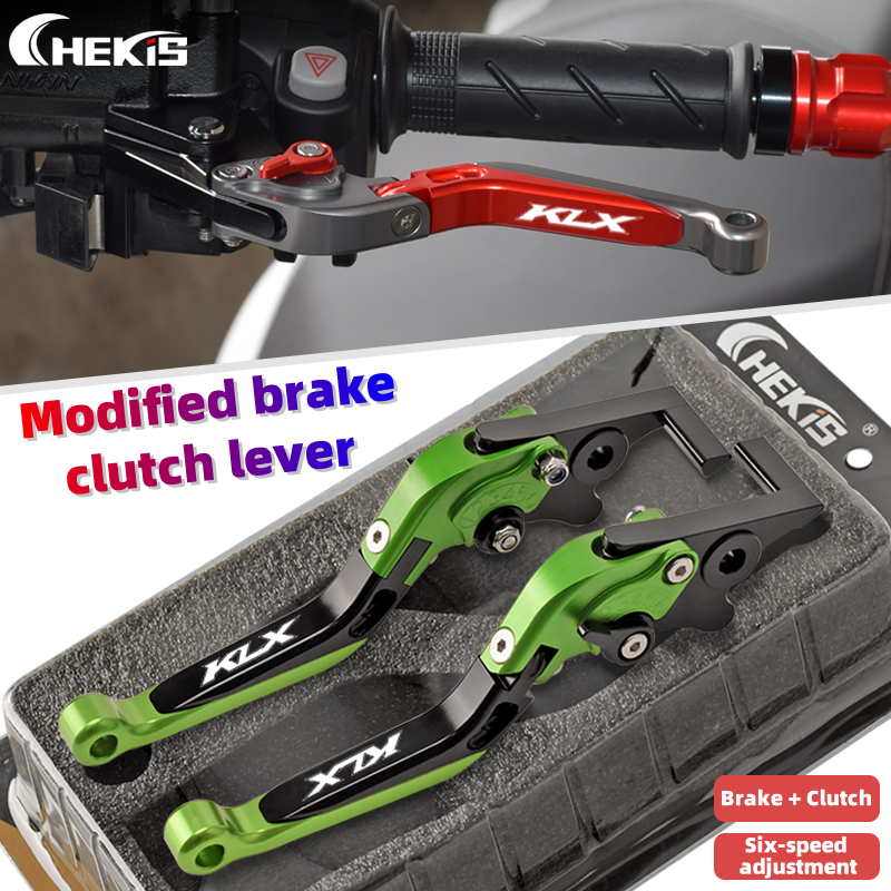 Chekis cho Kawasaki KLX125 KLX150 KLX230 KLX300 KLX400 Sửa đổi có thể điều chỉnh phanh ly hợp đòn bẩ