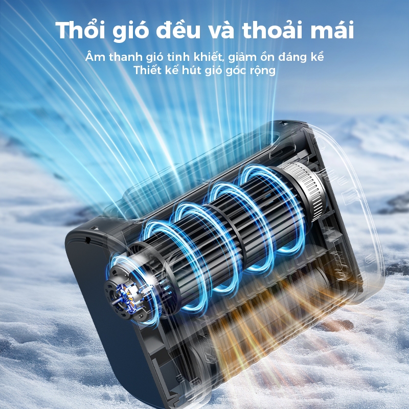 Aecooly Flow 9000mAh Quạt Hông Đeo Thắt Lưng 9000mAh Quạt Mini Cầm Tay 5 Tốc Độ Dòng chảy Quạt thắt lưng vận tốc cao Cánh Quạt Kiểu Điều Hòa, Dùng Đến 18 Giờ | BigBuy360 - bigbuy360.vn