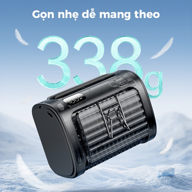 Aecooly Flow 9000mAh Quạt Hông Đeo Thắt Lưng 9000mAh Quạt Mini Cầm Tay 5 Tốc Độ Dòng chảy Quạt thắt lưng vận tốc cao Cánh Quạt Kiểu Điều Hòa, Dùng Đến 18 Giờ | BigBuy360 - bigbuy360.vn