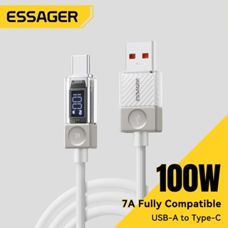  Essager 7A 100W Cáp USB C Type-C Sạc Nhanh USBC Sạc Loại C Cáp Dữ Liệu Cho Huawei Oppo 