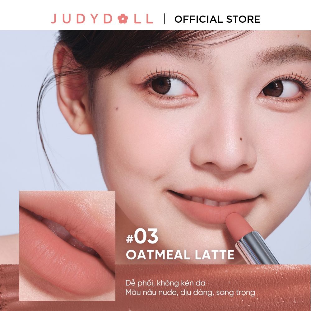 [MỚI] Son Lì JUDYDOLL Velvet Matte Lipstick Son thỏi Ẩm mướt Bơ mịn Mờ vân môi 3,6g | BigBuy360 - bigbuy360.vn