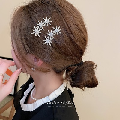 Kẹp Tóc Ngôi Sao Dát Kim Cương Phong Cách Hàn Quốc - Phụ Kiện Cá Tính Cho Bạn gái