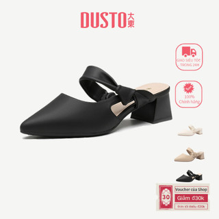  DUSTO Mules Giày Nữ Gót Dày Nửa Dép Giữa Gót DW25X0039A 