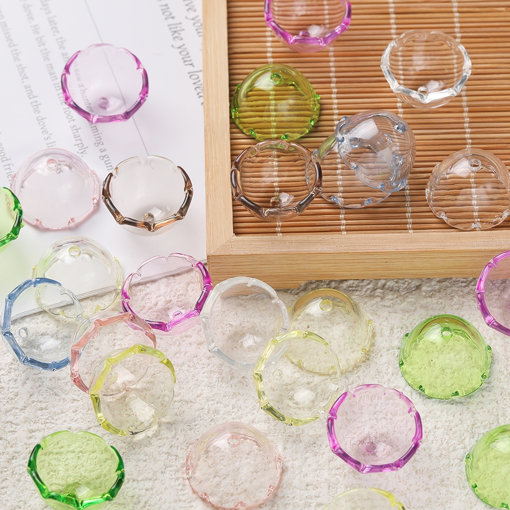 St. kunkka 10 Cái 13 * 22mm Acrylic Trong Suốt Sứa Hạt Miếng Đệm Hạt Cho DIY Móc Khóa Chuông Gió