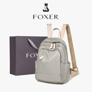 FOXER Ba Lô Nữ Thời Trang Nhẹ Túi Laptop Lớn Học Sinh Schoolbag Du Lịch Ba Lô