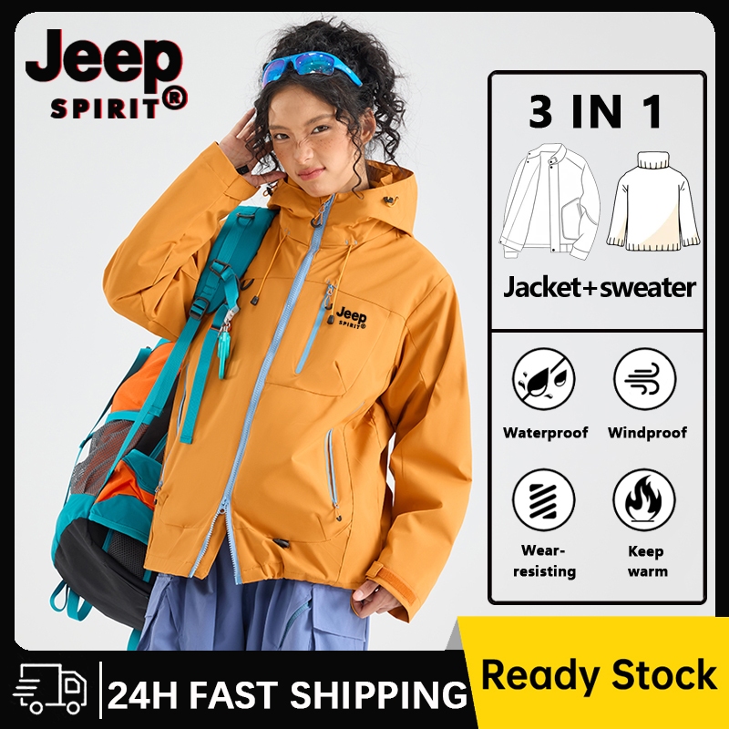Áo khoác JEEP SPIRIT Unisex ấm áp mùa đông, chống gió và chống nước