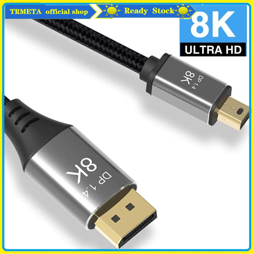 Cáp mini DP sang DisplayPort 8K 8K (7680x4320) @ 60Hz 4K @ 144Hz DisplayPort 1.4 Truyền dẫn hai chiề