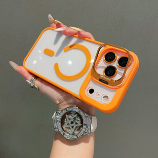 Ốp điện thoại giá đỡ ống kính từ tính u1 thẩm mỹ thời trang cao cấp tương thích cho iPhone 17 16 15 14 13 12 11 Pro Plus Vỏ bảo vệ thời trang và đơn giản cao cấp chống rơi