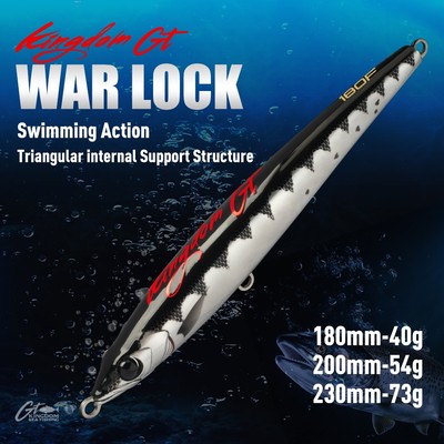 Kingdom WAR LOCK Biển Mồi Câu Cá Bút Chì 180mm / 200mm / 230mm 40g / 54g / 73g Nổi Mồi Topwater Mồi Câu Cá Wobblers Cho GT Cá Ngừ Cá Mập Biển Bass