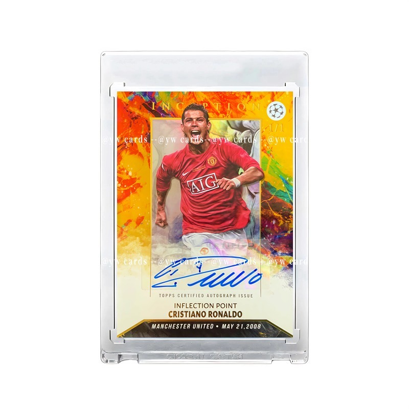 C Luo Signature Star Card 1 / 1 Bện Vàng Gấp Tự Chế Thẻ Non-Panini Thẻ Ngôi Sao Khúc Xạ Thẻ Mì Châu 