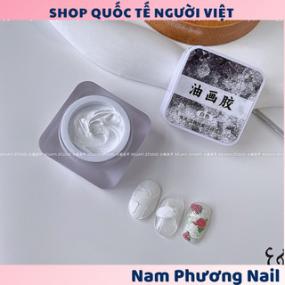  Gel thạch cao mịn chuyên vẽ hoa 2 màu trắng đen  hũ 5 gr  🌸 Nam Phương Nail 🌸 