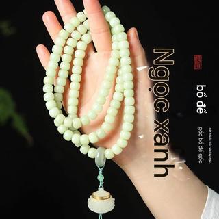  Vòng tay bồ đề sapphire 108 hạt rễ đa cũ mặt dây hoa sen - phù hợp bán buôn 