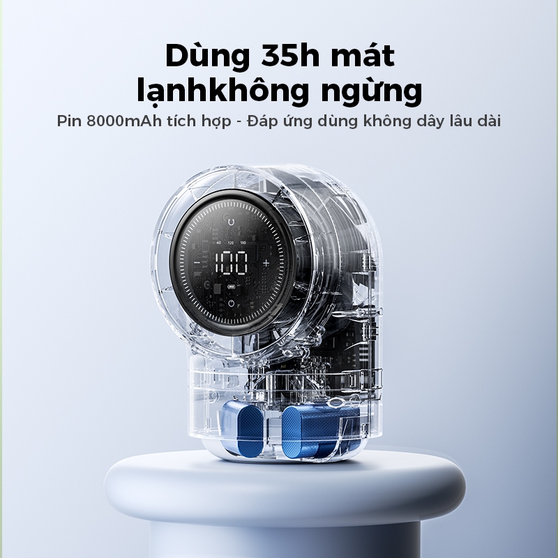 Aecooly Quạt Để Bàn Di Động 180° Màn hình LED xoay 8000mAh Ký túc xá / Phòng ngủ Quạt bàn hoạt động yên tĩnh | BigBuy360 - bigbuy360.vn