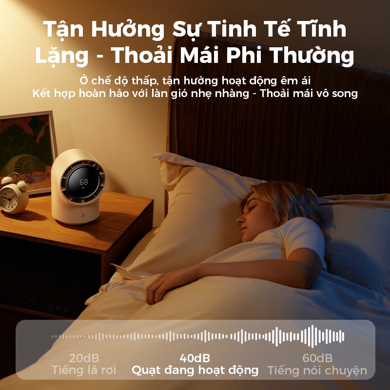 Aecooly Chic 01 Lite quạt turbo Table Fan 100 Speeds Quạt mini Màn Hình led sạc vỏ bảo vệ LED Màn Hình quạt mini cầm tay | BigBuy360 - bigbuy360.vn