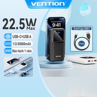 Sạc dự phòng 10000mAh-VENTION - 20000mAh - Có Sạc nhanh 22.5W –Pin sạc dự phòng 3000mAh Cổng USB-A, USB-C, Micro USB - Tương thích Phone, Xiaomi, Huawei, Samsung, Oppo, Vivo - Hàng Chính Hãng