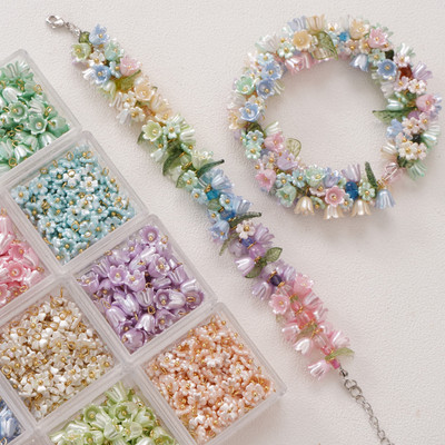 5 Viên đá acrylic và mặt dây chuyền hình hoa chuông Beadia 7/8mm - Dụng cụ DIY hoàn hảo cho vòng cổ, bông tai và phụ kiện trang sức
