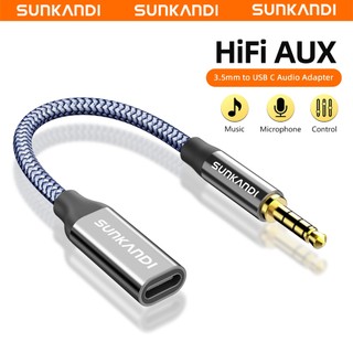  SUNKANDI Bộ chuyển đổi nam sang Type-C 3,5mm bộ chuyển đổi tai nghe hỗ trợ cuộc gọi micrô chỉ hỗ trợ tai nghe tín hiệu analog không có DAC. 
