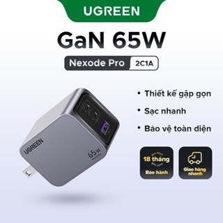 Củ Sạc UGREEN Nexode Pro 65W USB C 3 Cổng Gấp Được PPS Cho MacBook Pro / Air M2 / Pixelbook / Dell XPS / iPhone 15 Pro / 14 / Galaxy S23 / Pixel 8
